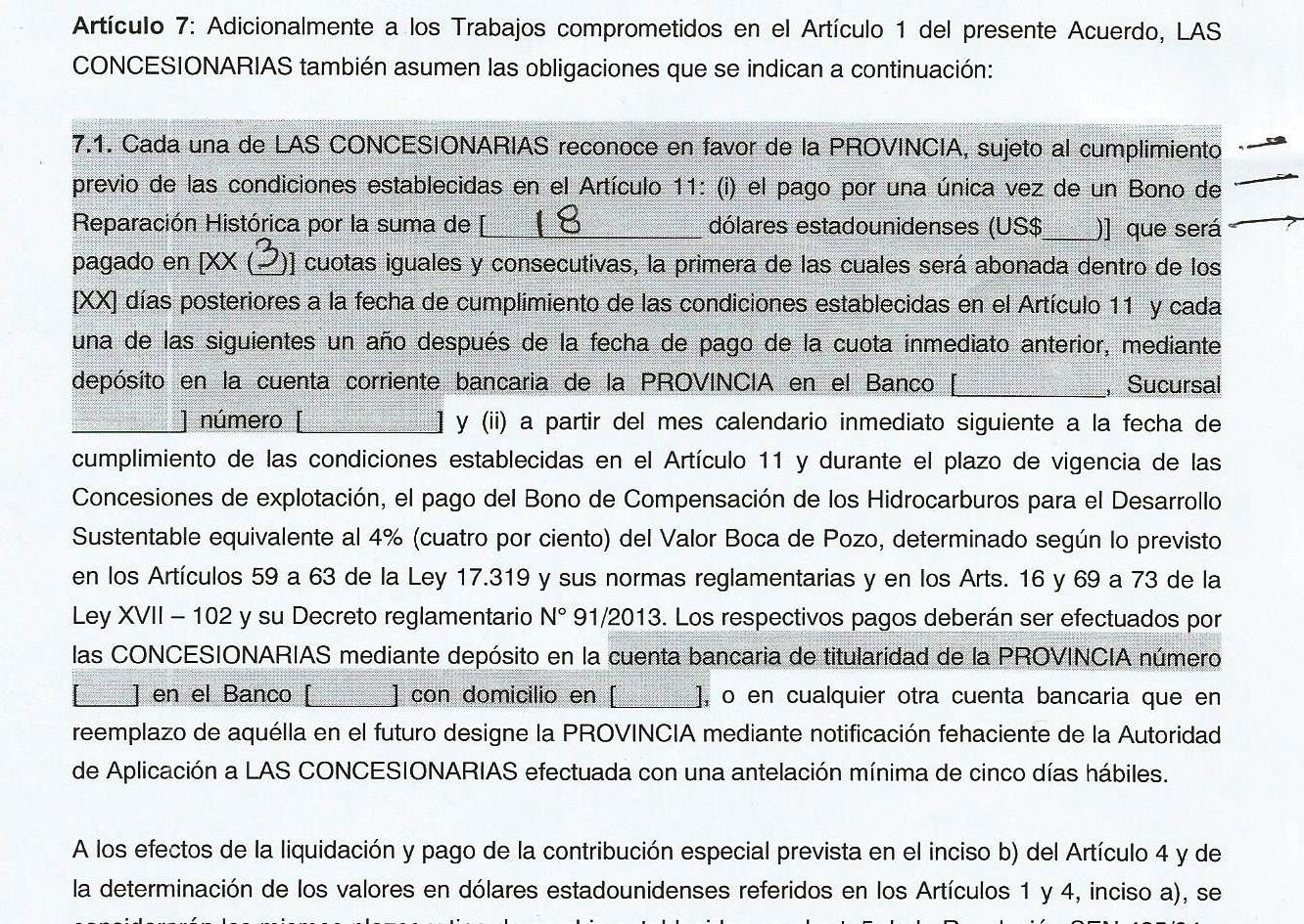 facsímil del contrato Chubut-Tecpetrol